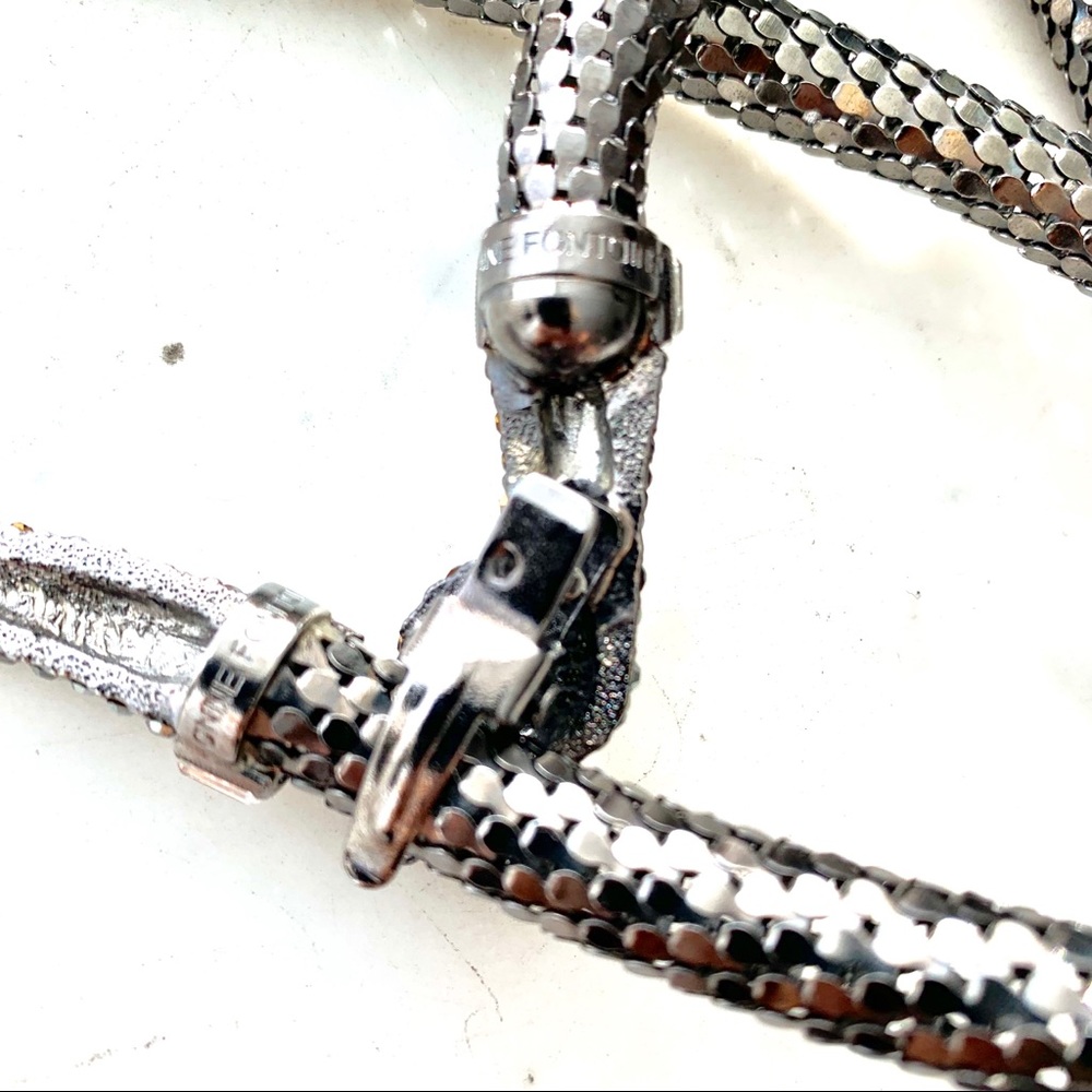 Anne Fontaine Isla Serpent Snake Belt Black Metal - Picture 5 of 6